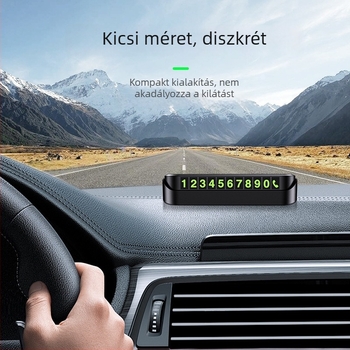 Világító nyomógombos ideiglenes parkolási tábla telefonszám-tartóval, műanyag, testreszabás elérhető, magánmárkák támogatottak
