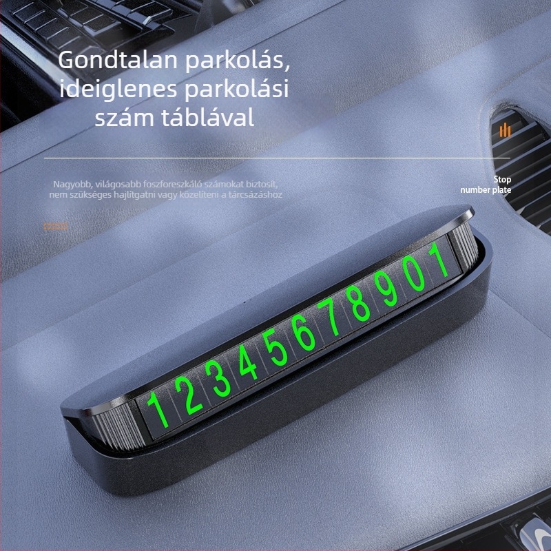 Rejtett ideiglenes parkolási tábla, műanyag, BS-1352 modell, Hundred Trees márka, nyomtatott logóval testreszabható