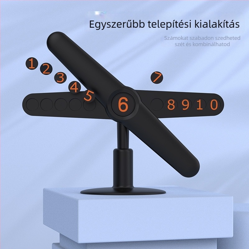Autó ideiglenes parkolási számtábla, modell 3R-2167, műanyag belső dekorációs kiegészítő