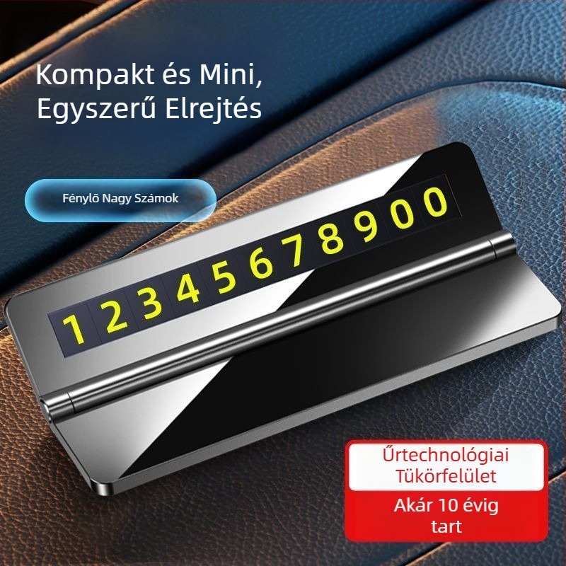Rejtett típusú autóparkoló tábla középkonzolhoz, modell T1, anyag Egyéb, logónyomtatás OK, ideális üzleti ajándék