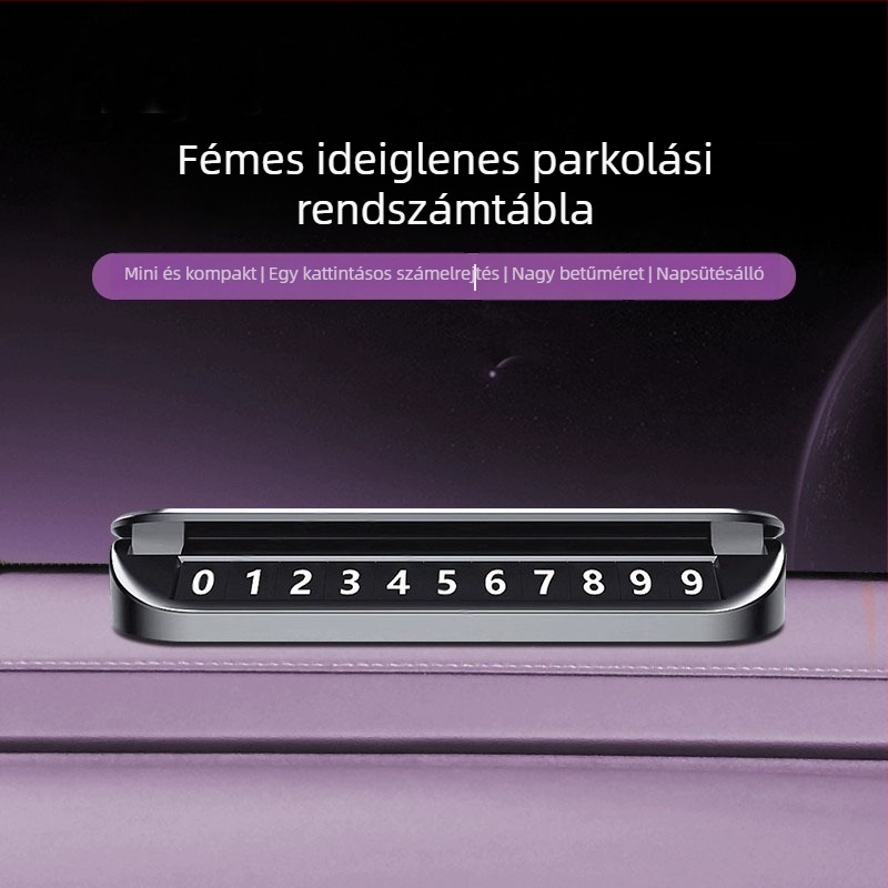 Xiaomi SU7 parkolási szám tábla – fém, Su7 modell, ideiglenes parkolási tábla, rejtett kiegészítő
