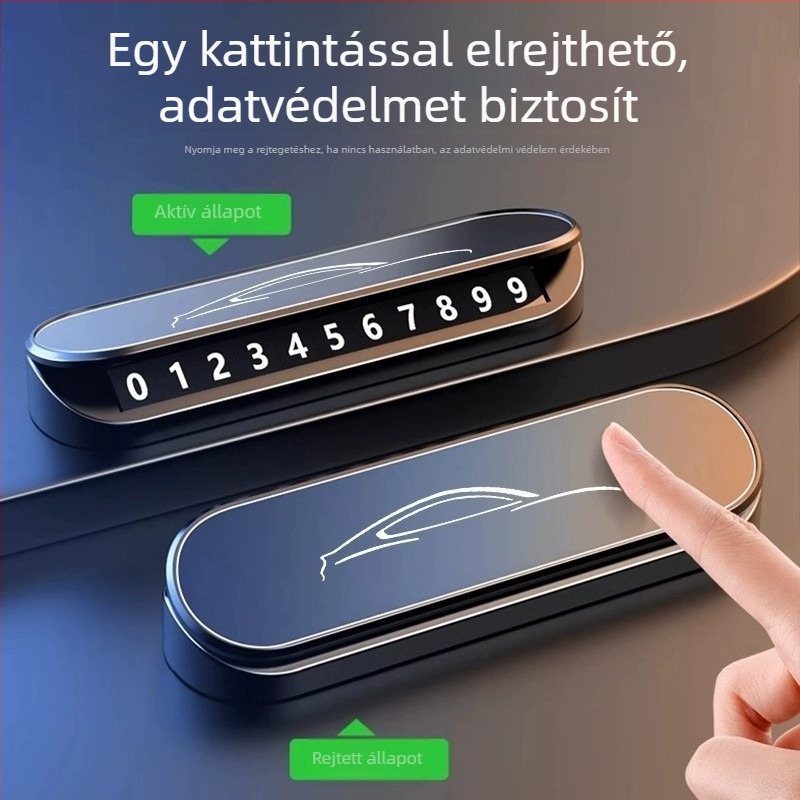 Xiaomi SU7 parkolási szám tábla – fém, Su7 modell, ideiglenes parkolási tábla, rejtett kiegészítő