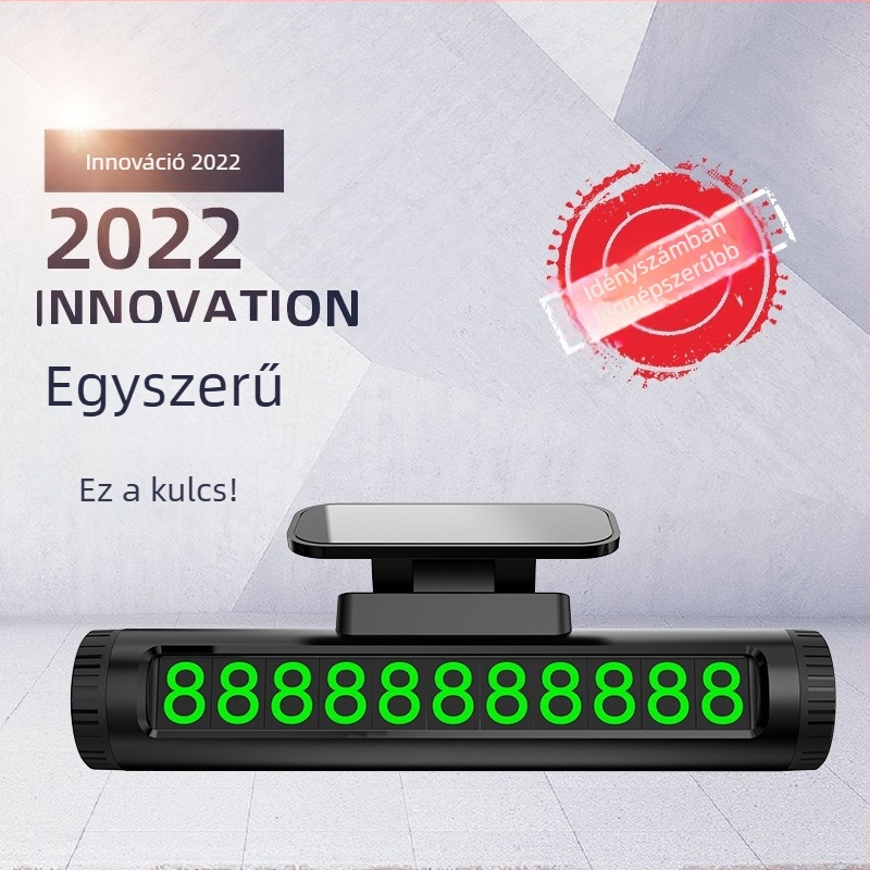 Autó belső dekoráció – ideiglenes parkolási jel telefonszámmal, modell YT-P11, műanyag, OK logó, EITAI márka