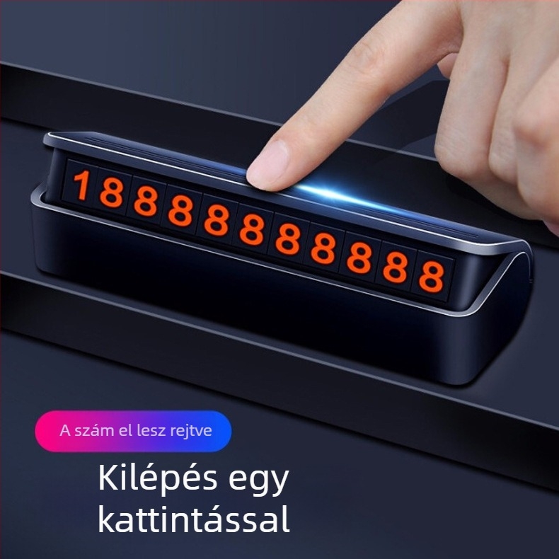Rejtett mozgó gépjármű rendszámlemez, műanyag, modell Move license plate, testreszabás elérhető, logó nyomtatás elérhető