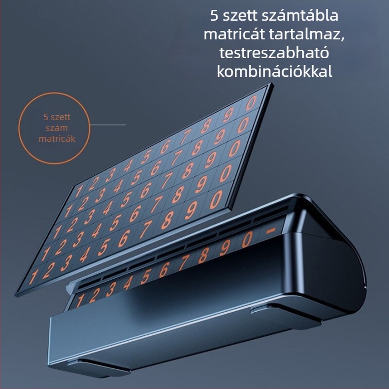 Rejtett mozgó gépjármű rendszámlemez, műanyag, modell Move license plate, testreszabás elérhető, logó nyomtatás elérhető