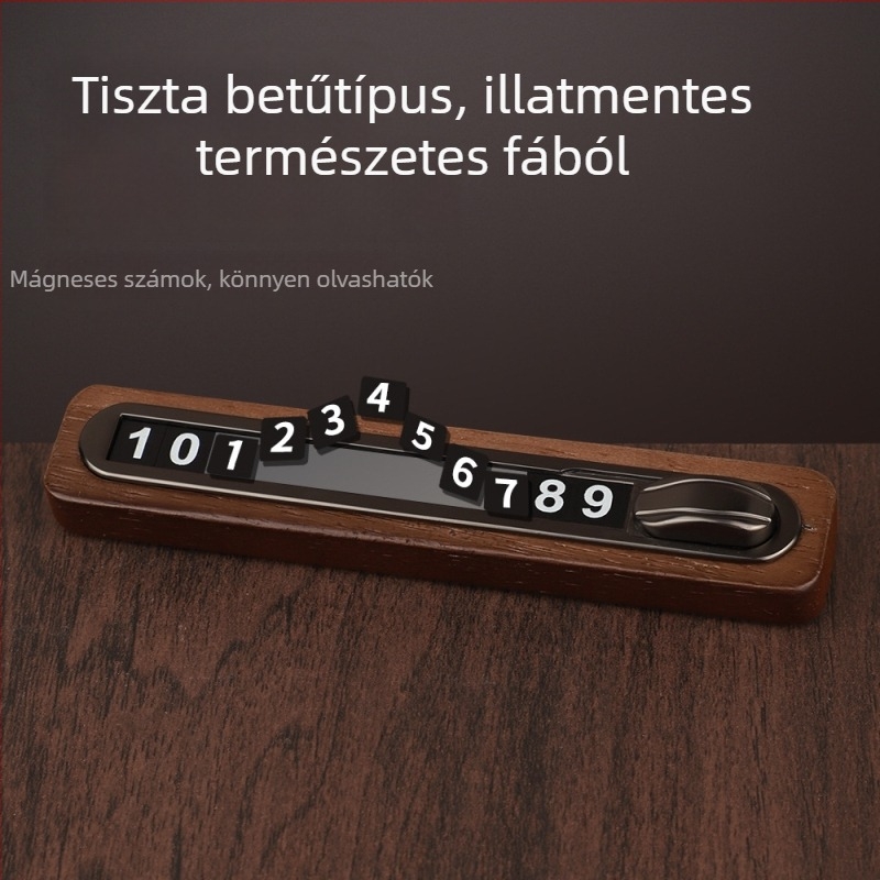 Jármű ideiglenes mozgó rendszámtábla, Ellis márka; faanyag; logó nyomtatás elérhető; típus rejtett; feldolgozás és személyre szabás: Nincs