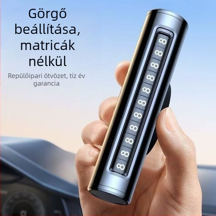 Autó belső dekorációhoz készült ideiglenes parkolási számlemez telefonszámmal – fém, testre szabható logó, Guangdong eredet