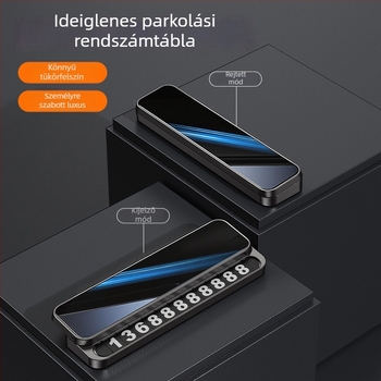 Fém ideiglenes parkoló számtábla, Tcp-c02 modell, testreszabható logó, logónyomtatás elérhető