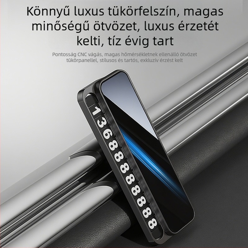 Fém ideiglenes parkoló számtábla, Tcp-c02 modell, testreszabható logó, logónyomtatás elérhető