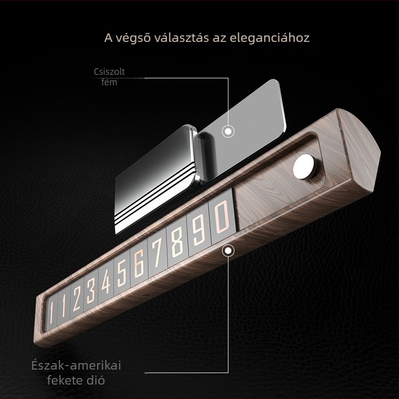 Joe's diófából készült parkolótábla, rejtett típus