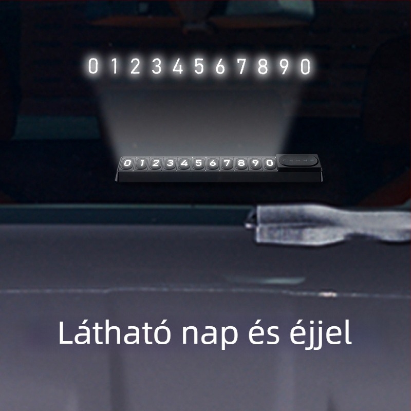 Mágneses ideiglenes parkolási tábla autóhoz, világító, modell Little One H10, műanyag, logó nyomtatás, licencelt magánmárka