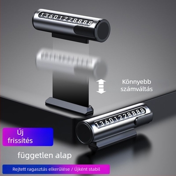 Rejtett jármű rendszám dísze – Modell 001, fém, görgős tárcsázóval és telefonszámmal