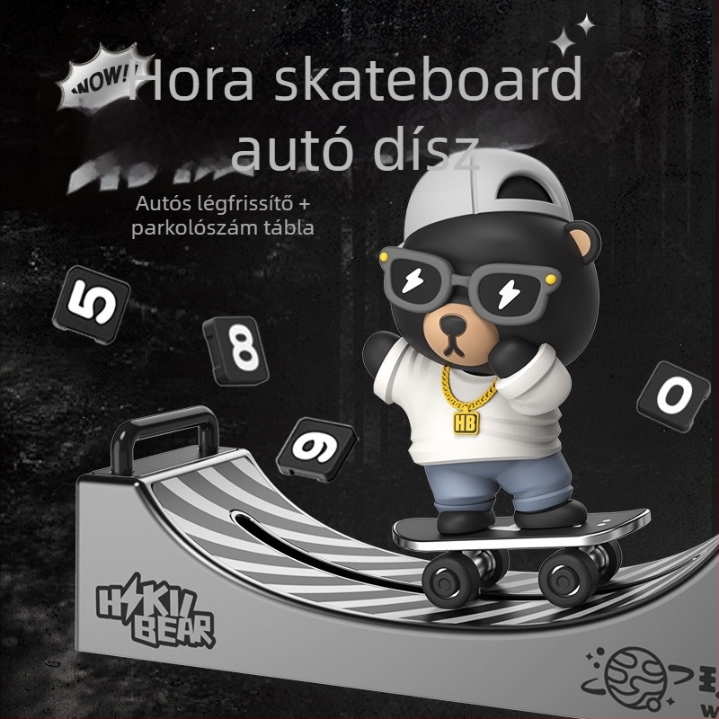 Autó belső kiegészítő – ideiglenes parkolási tábla és illatosító diffúzor, modell B03-HIKII, anyag műanyag, márka Playful