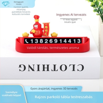 Világító parkolási jel borospalack motívummal, PVC puha anyag, 3D dizájn, testreszabható