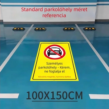 Privát parkoló padló matrica — világító reflexiós figyelmeztetés műanyag modell 985