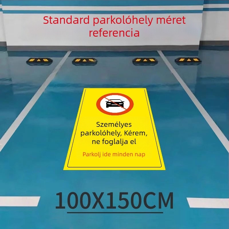Privát parkoló padló matrica — világító reflexiós figyelmeztetés műanyag modell 985