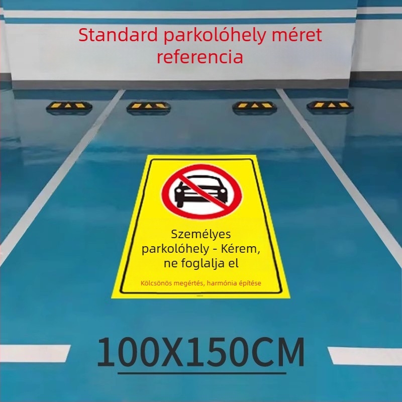 Privát parkoló padló matrica — világító reflexiós figyelmeztetés műanyag modell 985