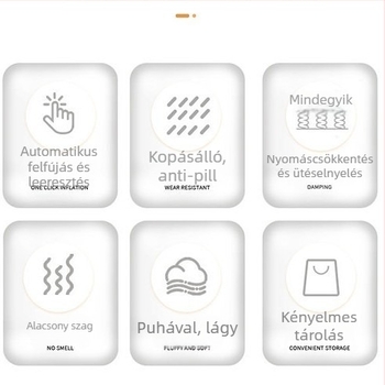 Automatikus felfújás/deflációval rendelkező autóágy — kültéri használatra, minimalist stílus, PVC flocking felület