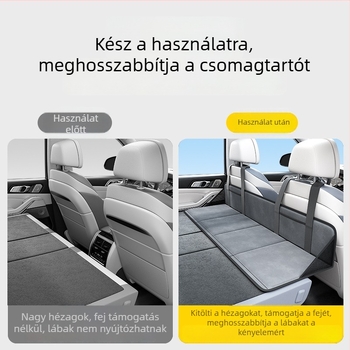 Autó hátsó üléseihez készült ágykiterjesztő lemez, SUV/Sedan, Modell 055, Teherbírás maximum 100 kg, Felfújítás nélkül, Kemping/ pihenő funkció