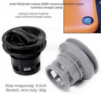 Magasnyomású levegő szelep, univerzális nyolcfogú kivitelben, SUP-hoz, szörfdeszkához, kajakhoz és csónakhoz (műanyag, LCO-SPORT)