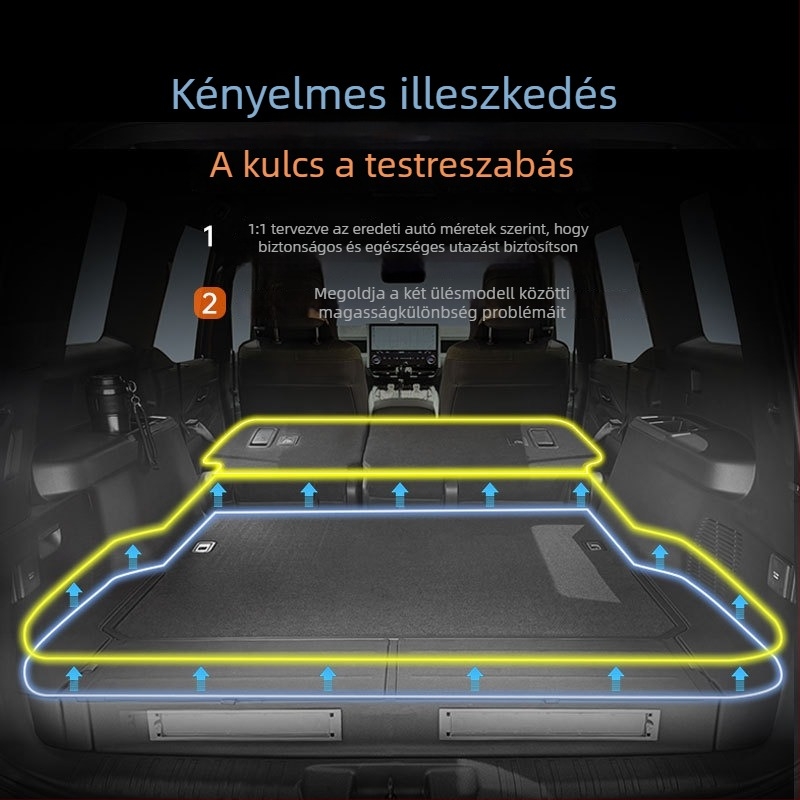 Brushed autó felfújható ágy Lexus GX550h / Prado, PVC anyag, kézi felfújás, max teherbírás 200 kg, tömeg 5,15 kg