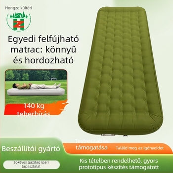 Kempingező felfújható ágy — Hongze márka, felület poliészter pongee TPU-val, tömeg 2000 g, max terhelhetőség 400 kg