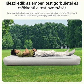 Kempingező felfújható ágy — Hongze márka, felület poliészter pongee TPU-val, tömeg 2000 g, max terhelhetőség 400 kg