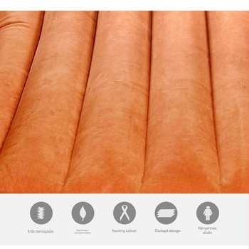 Li Cheng felfújható autóágy hátsó ülésekhez – utazási alvó matrac, tömeg 1,65 kg, maximális teher 250 kg felett, PVC felület flocking-gal