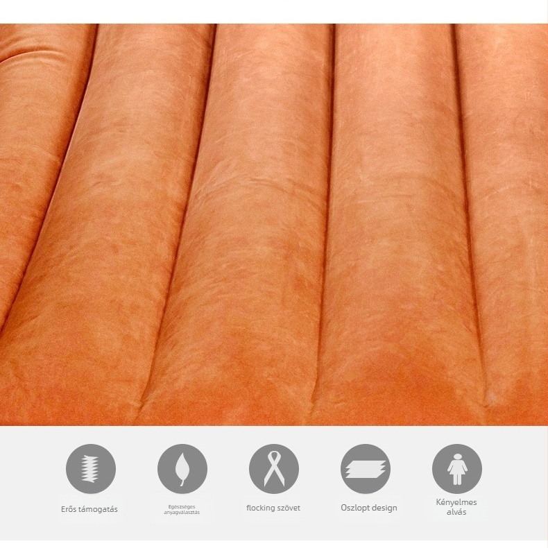 Li Cheng felfújható autóágy hátsó ülésekhez – utazási alvó matrac, tömeg 1,65 kg, maximális teher 250 kg felett, PVC felület flocking-gal