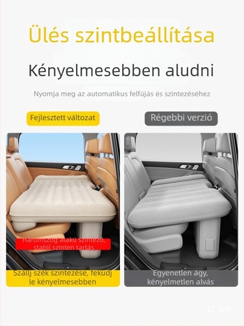 Autó hátsó ülései alvómatrac – elektromos pumpával felfújható, összecsukható matrac, SUV-kompatibilis, kopásálló, elegáns stílus