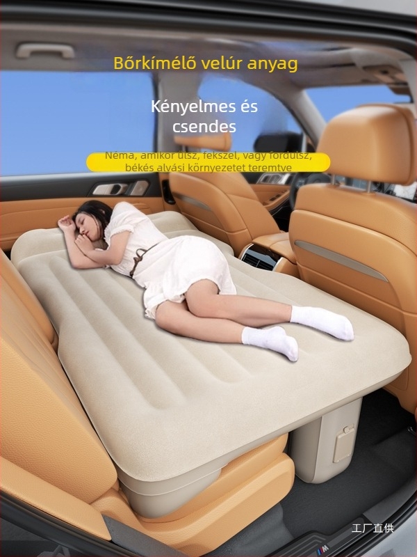 Autó hátsó ülései alvómatrac – elektromos pumpával felfújható, összecsukható matrac, SUV-kompatibilis, kopásálló, elegáns stílus