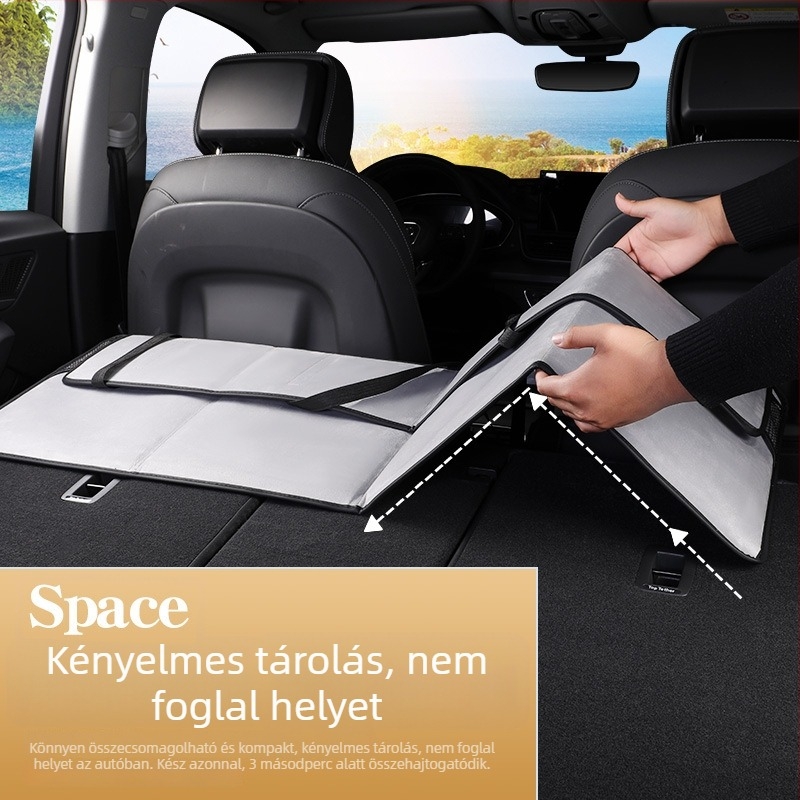 SUV hátsó üléseihez illeszkedő kinyúló alvópárna — pihenés az autóban, modell 1LB, felfújás nélkül, maximális teher 100