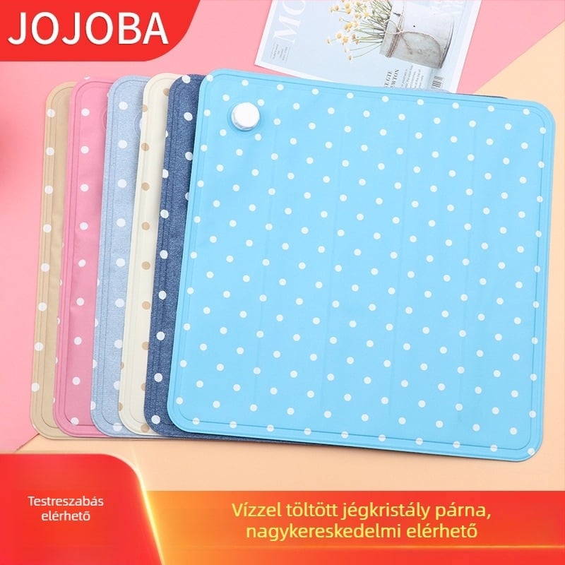 Autóhoz való jégpad – jégkristályos víz párna, PVC anyag, felfújható hűtő párna, védelem a hőguta ellen és hűtés, tömeg 215 g