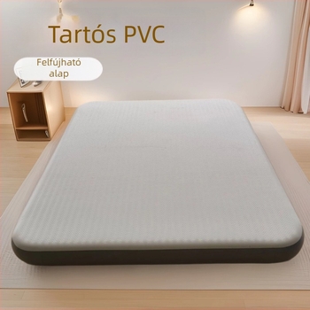 Két személyes felfújható kempingágy vastagított felülettel; környezetbarát bolyhos szövet; súly kb. 8 kg; teherbírás 180 kg; tartalmaz 500W légpumpát, javító készletet és tárolótáskát