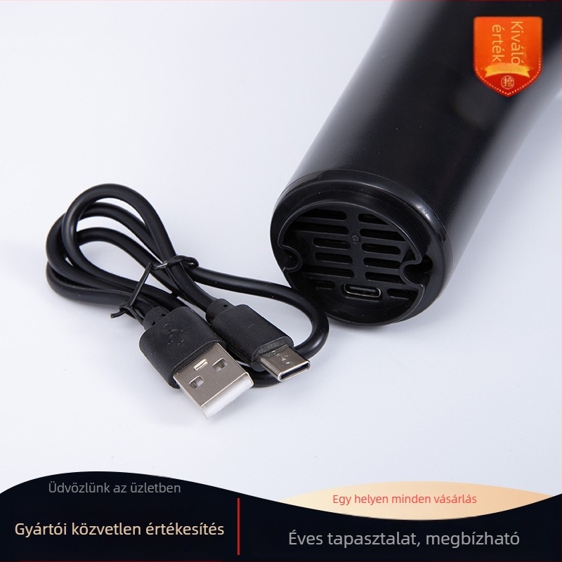 Gust autó mini porszívó – 16000 Pa szívóerő, 12 V, 120 W, vezeték nélküli, újratölthető, kettős használat autóhoz és otthonhoz