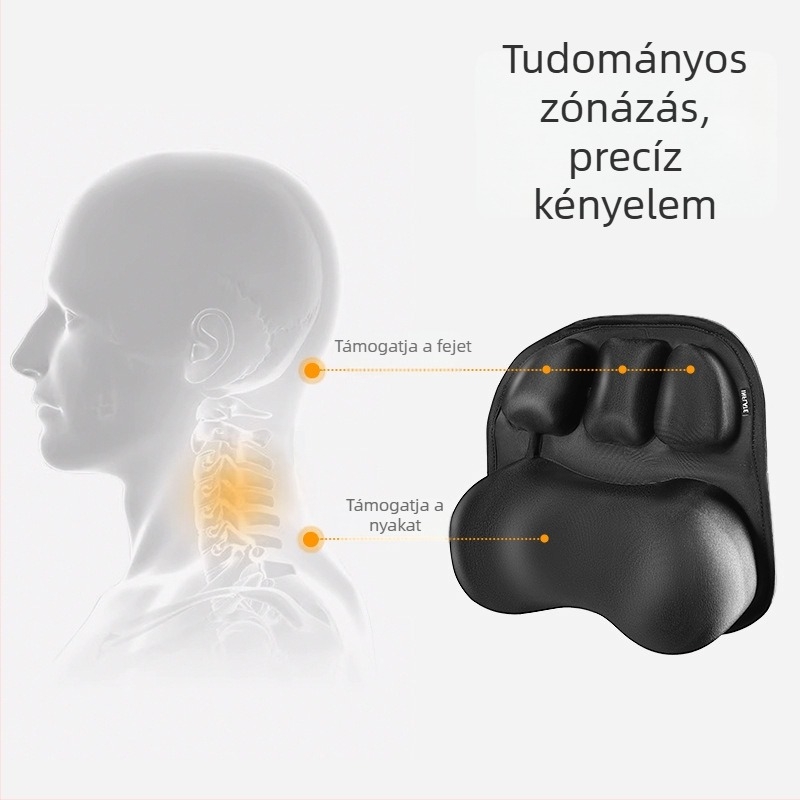 JFT Szabadalmaztatott felfújható autófej- és nyakpárna – állítható levegő párna, négy évszakos univerzális ülőpárna