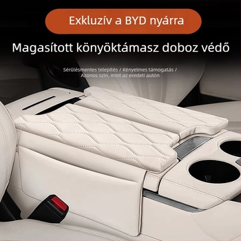 Bőr központi kartámasz párna BYD Xia-hoz, tárolózsebbel és védő burkolattal