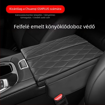 Trumpchi GS4 Plus – Központi konzol kartámasz magasságot növelő párna, tároló zsebbel, védőfedél (Anyag: bőr; Modell: Trumpchi GS4; Eredet: Guangzhou; Testreszabás: Igen)
