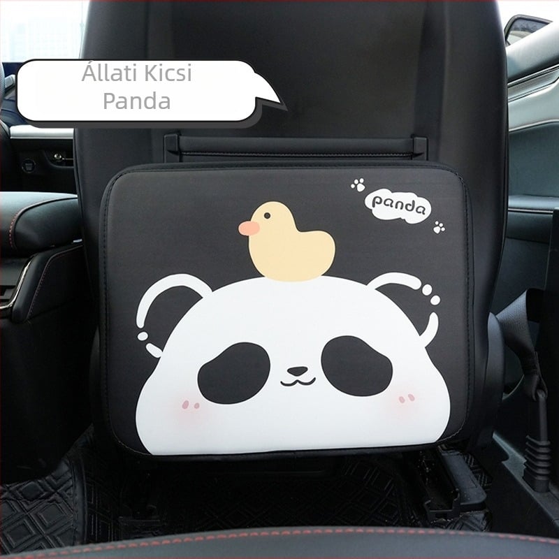 Bőr Panda antiütésvédő párna az autó hátsó üléseihez, egész éves használatra