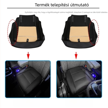 Toyota Sienta 10 Series első ülésvédő párna – Bőr, Modell 3, Csúszásmentes felhelyezés