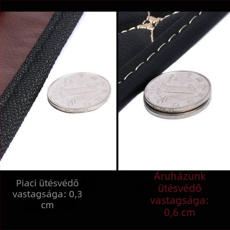 Autóülés hátsó védőpárnája gyerekek rúgás elleni, minden évszakhoz, műbőr, rombusz mintázat, töltet nélkül