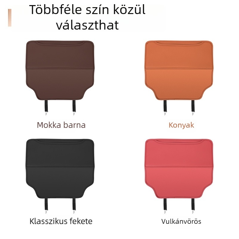 Bőr autóülés hátsó támlájának védőpárnája, univerzális kivitel, ütés- és karcolásálló, vízálló