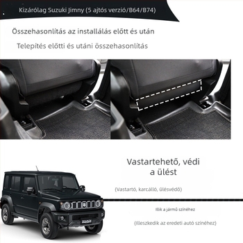 Bőr Kick Pad a 2023+ Suzuki Jimny Nomade-hoz - első ülés hátsó védő