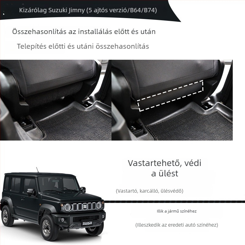 Bőr Kick Pad a 2023+ Suzuki Jimny Nomade-hoz - első ülés hátsó védő