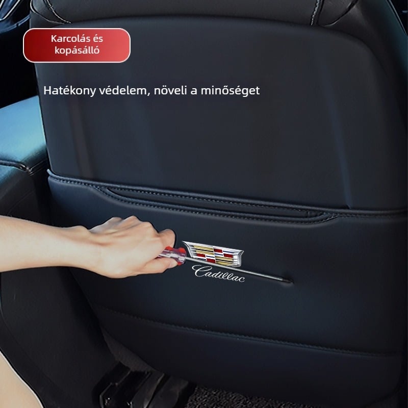 Ülésvédő körbefogó a Cadillac XT4/XT5/XT6/CT4/CT5/CT6-hoz — egész éves használat, mikroszálas bőr, töltőanyagként szivacs, egyszínű dizájn