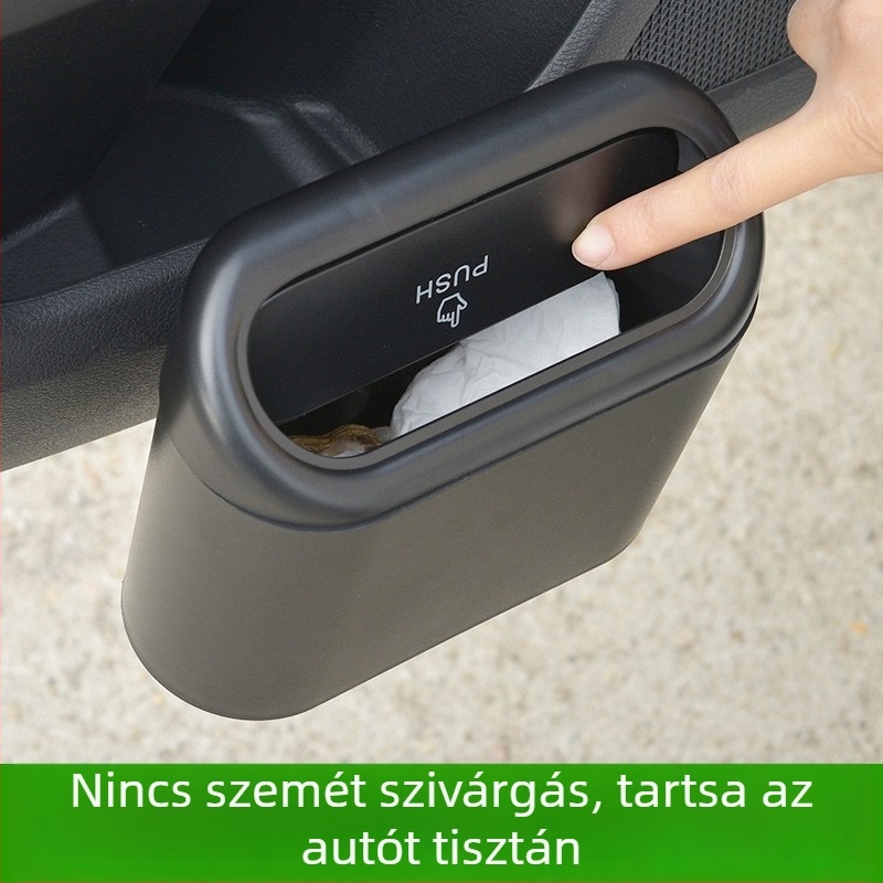 Autó hátsó ülésére akasztható szemetes és tároló doboz, 1 L, műanyag, univerzális kompatibilitás