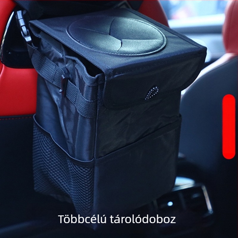 Town Head Autós szemetes – összecsukható, vízálló, multifunkcionális, ülés hátán tárolóval, logó nyomtatás