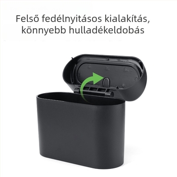 Autóajtó melletti függő tároló fedéllel — műanyag, 1,4 L kapacitás, függő szerelés, hátsó ülés szervező