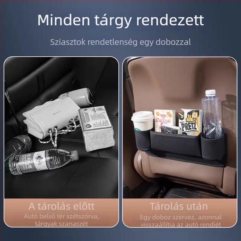 Fatiir Bőr Autó Ülés Hátsó Tároló Doboz, Függő Szervező, Stresszálló