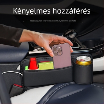 Kiterjeszthető tároló az autó ülései közötti résekhez – belső szervező